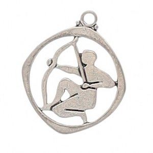 SAGITTARIUS PEWTER pendant laser cut new